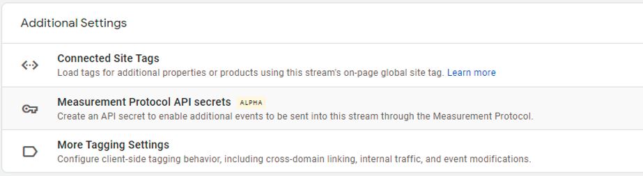 google analytics additional